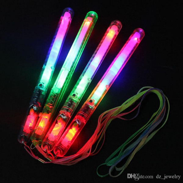 4 Color LED Flashing Glow Wand Light Sticks ,LED Flashing light up wand Birthday Christmas Party festival Camp novelty toys