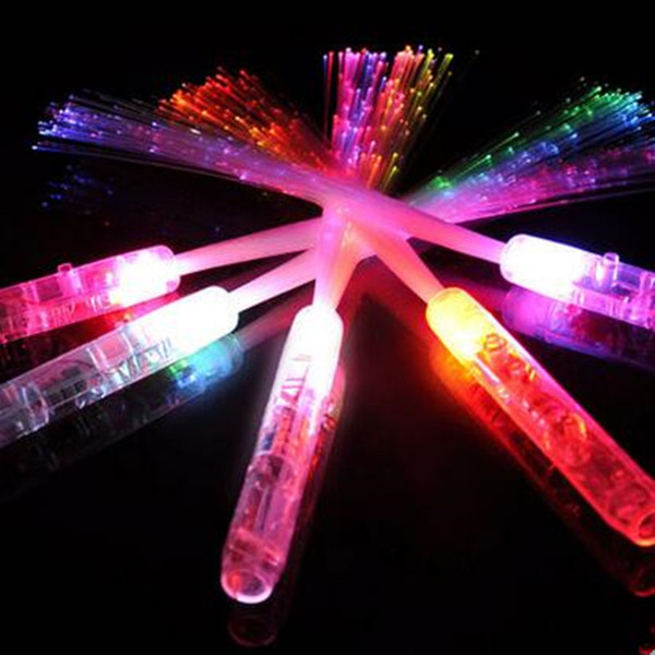 2017 Kids Children LED Flashing Optical Fiber Sticks Bar KTV Concert Cheering Props Light Stick Birthday Glow Party Supplies