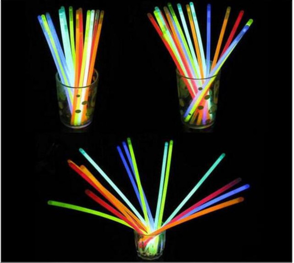 2016 Multi Color Glow Stick 20cm Bracelet Neon LED Flashing Light sticks with connector party &Vocal Concert use Flash glow Sticks 1000pcs