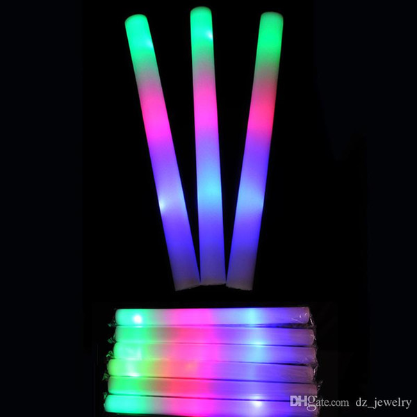 LED Light Sticks New Foam Props Concert Party Flashing Luminous Sticks Holloween Christams Festival Children Toys Gifts