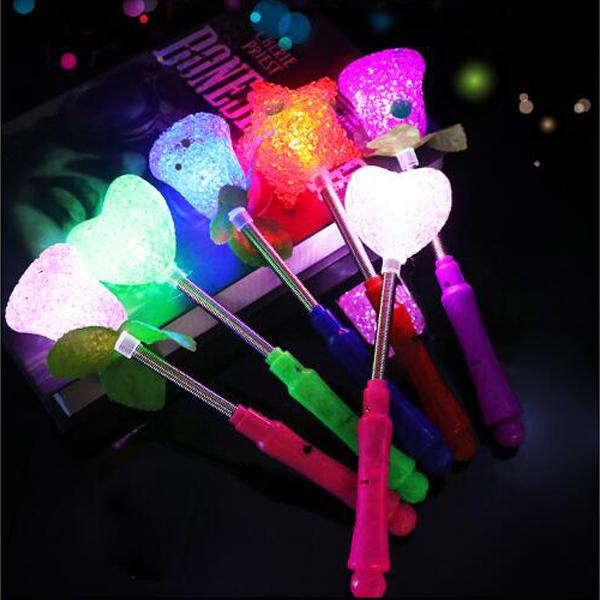 Multi-color Rice Grain Flashing Stick LED Light Lamp Stick Spring Glow Sticks Party Wedding Magic Props Toys