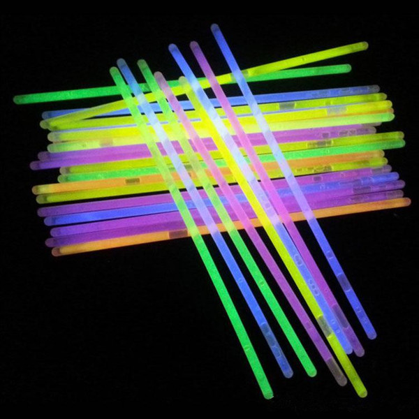 Multi Color Hot Glow Stick Bracelet Necklaces Neon Party LED Flashing Light Stick Wand Novelty Toy Fluorescent Bracelets LED Flash Sticks