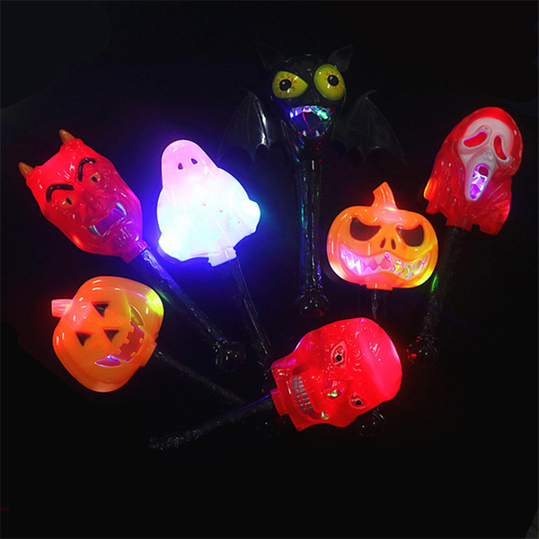 Halloween Luminescence Magic Wand Flash of Light Children Toys Terror Blame Prop Articles Small Lamp Festival Decorative