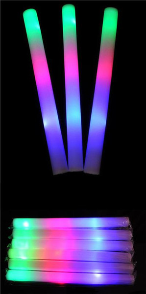 40CM LED light toys Color Led Foam glow stick Wedding Party Decoration LED Toys Wands Rally Batons DJ Flashing Glow Light Up Foam Stick