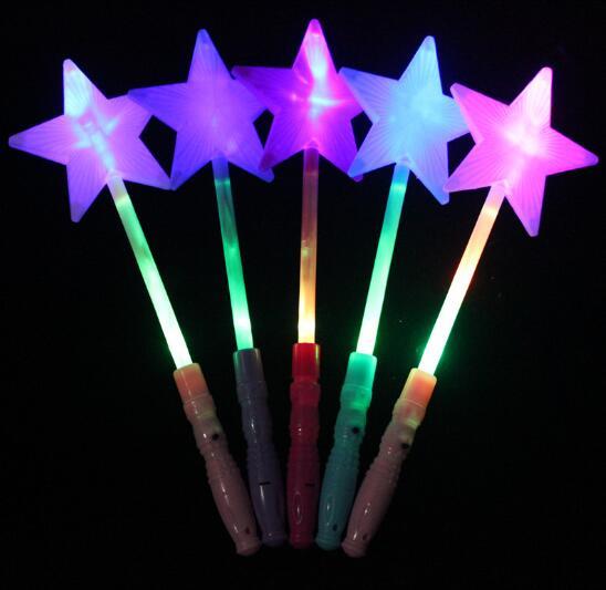 New five-pointed star light stick colorful stars flash glow sticks concert led wholesale supply