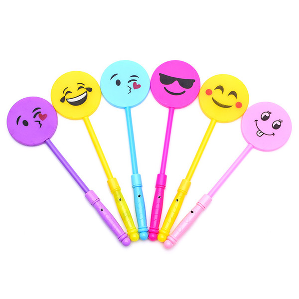 Best Selling Luminous Expression Magic Stick Led Light Children Smile Face Flash Stick Novelty Toy Sound Child Toy Helper Props