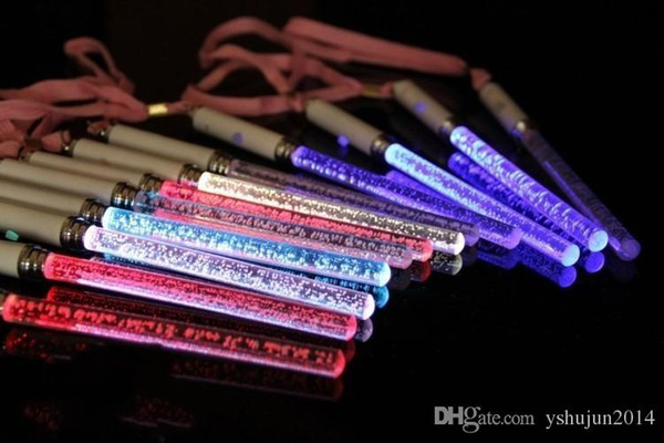 Hot Sale Christmas Toys LED Cheer Glow Sticks Acrylic Bubble Flash Wand For Kids Toys Concert Bar disco Party Supplies