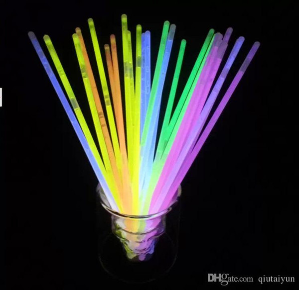 Multi Color Glow Stick Bracelet Necklaces Neon Party LED Flashing Light Stick Wand Novelty Toy LED Vocal Concert LED Flash Sticks free HOT10