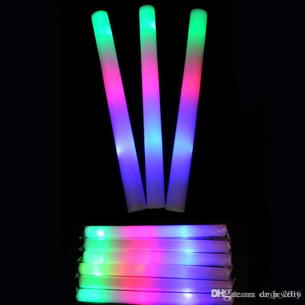 LED Light Sticks New Foam Props Concert Party Flashing Luminous Sticks Holloween Christams Festival Children Toys Gifts