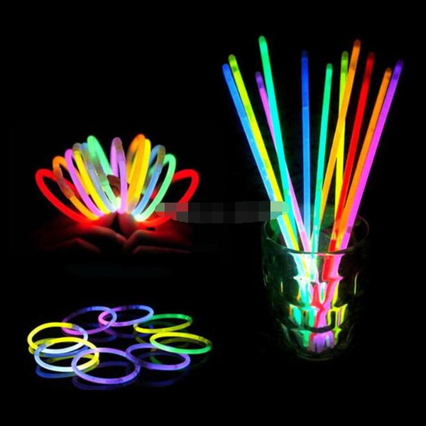 7.8''Multi Color Hot Glow Stick Bracelet Necklaces Neon Party LED Flashing Light Stick Wand Novelty Toy LED Vocal Concert LED Flash Sticks