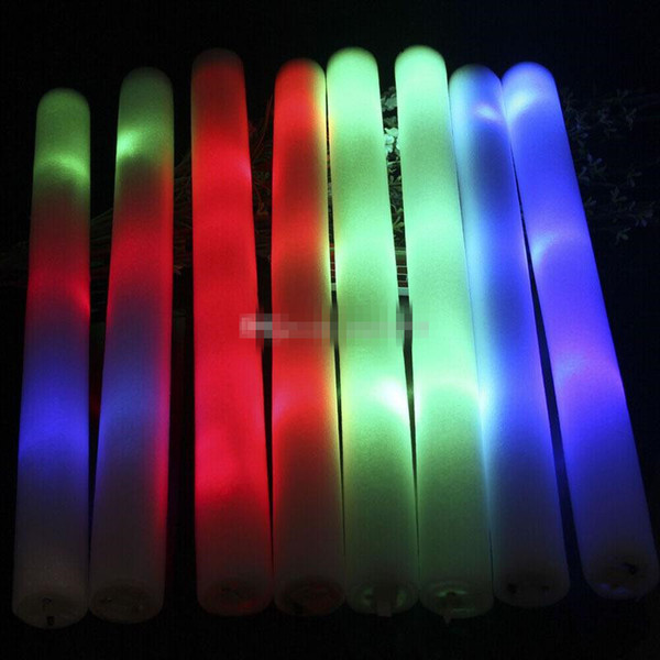 LED Colorful rods led foam stick flashing foam stick, light cheering glow foam stick concert Light sticks EMS K0214