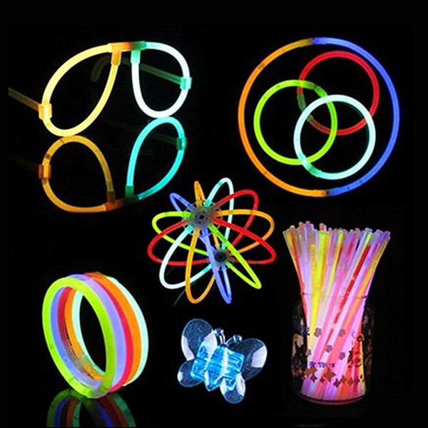 Multi Color Hot Glow Stick Bracelet Necklaces Neon Party LED Flashing Light Stick Wand Novelty Toy LED Vocal Concert LED Flash Sticks