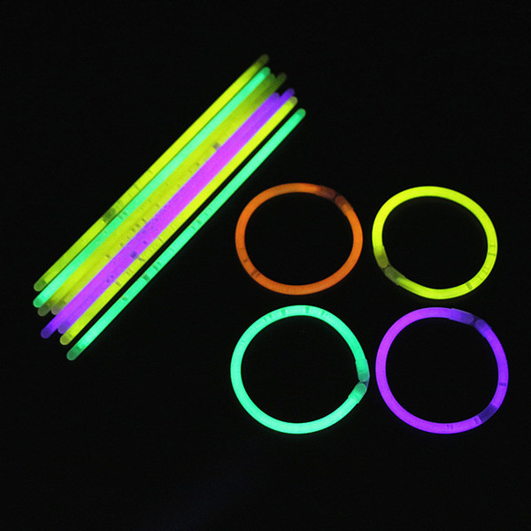 New Multi Color Hot Glow Stick Bracelet Necklaces Neon Party Flashing Light Stick Novelty Toy IB252