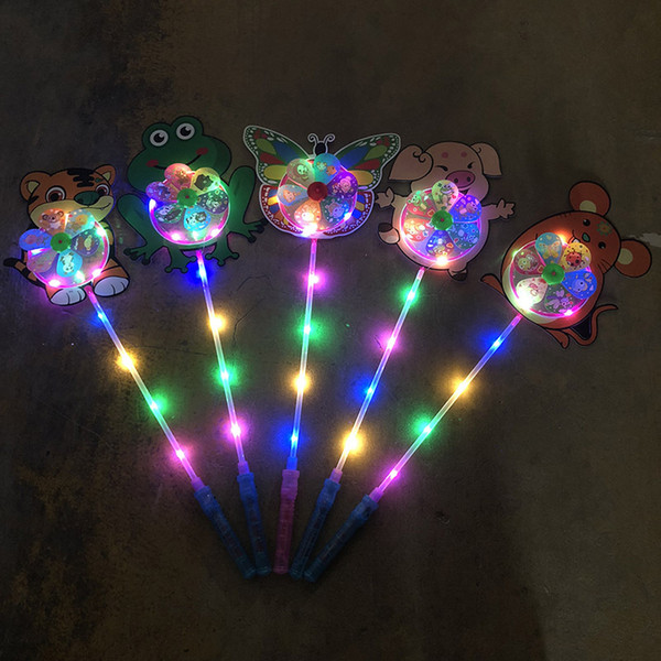 Luminous windmill toy plastic children cartoon animal LED colorful lamp LED Light Sticks