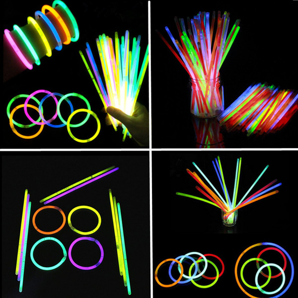 7.8''Multi Color Hot Glow Stick Bracelet Necklaces Neon Party LED Flashing Light Stick Wand Novelty Toy LED Vocal Concert LED Flash Sticks