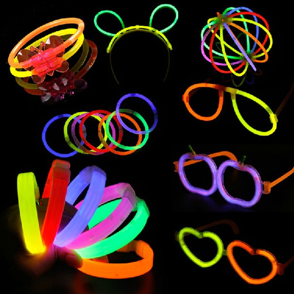 LED Fluorescent Bracelets Glow Disposable Sticks LED Ligh LED Flash Toys Fluorescent Sticks Party Lights Christmas Halloween Festival Light