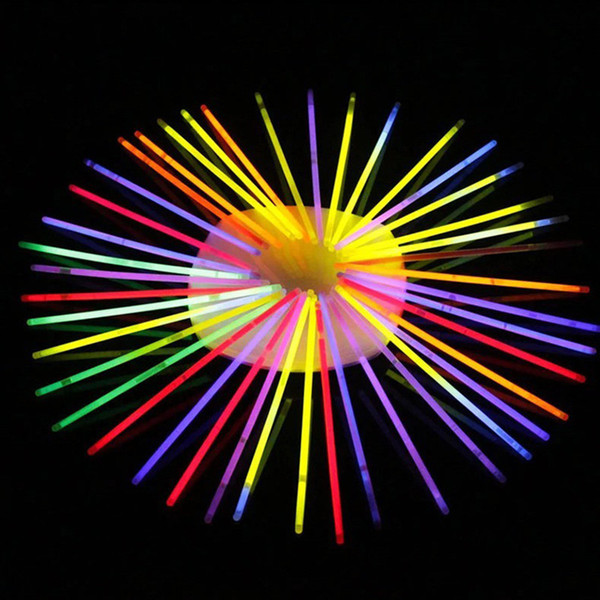 Xmas Led Light Stickers 20cm Multi Color Hot Glow Stick Bracelet Necklaces Neon Party LED Flashing Light Wand Novelty Toy LED Vocal Concert