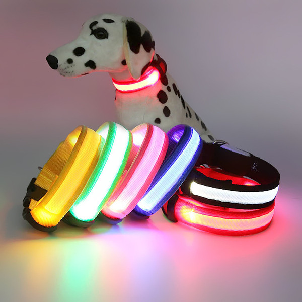 LED Dog Flashing Collar Pets Cats Dogs Glow Collars Night Walking Dogs Light Necklace