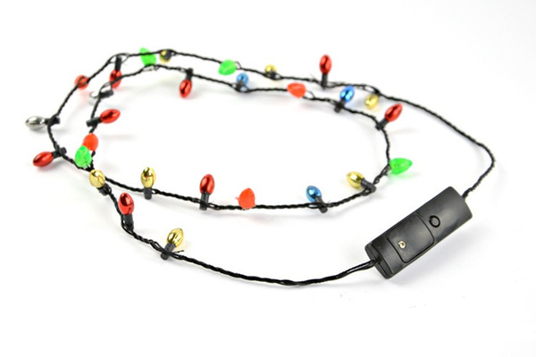 300PCS 8 lights lighting Led Necklace Necklaces Flashing Beaded Light Toys Christmas gift DHL Fedex Free shipping