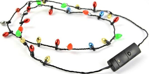 Wholesale 1440pcs 8 lights lighting Led Necklace Necklaces Flashing Beaded Light Toys Christmas gift DHL Fedex Free shipping