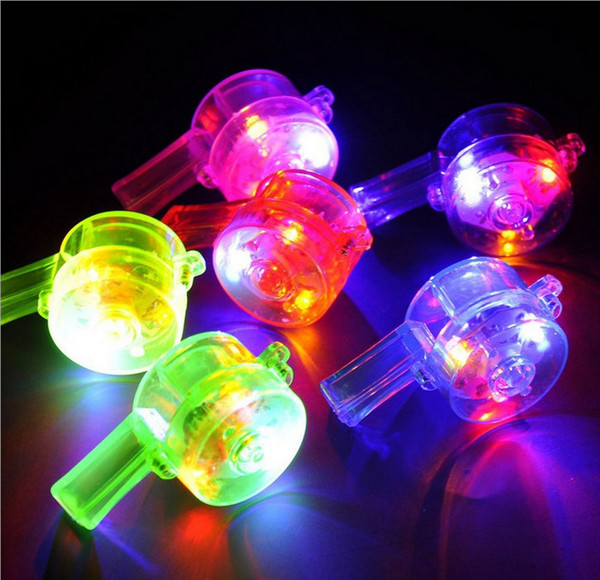 LED Flash Whistle Luminous Noise Maker Kids Children Toys Birthday Party Festival Novelty Props Christmas Noise Maker Toy