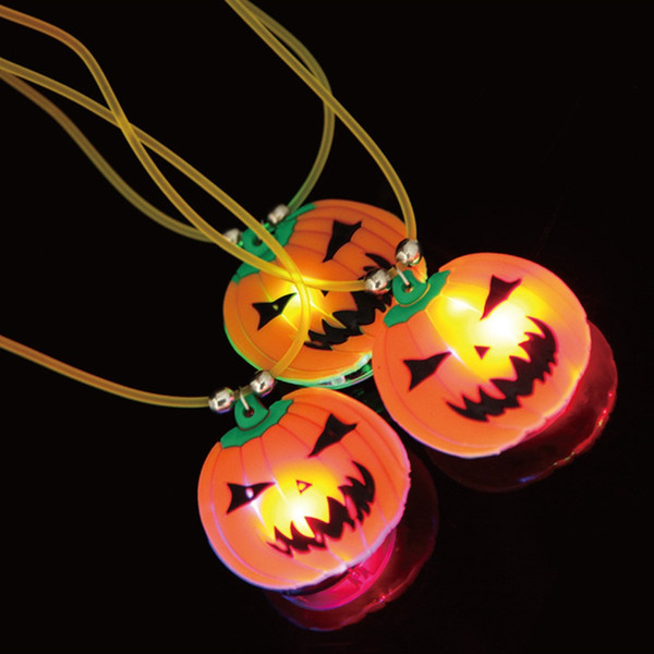 New Halloween Costumes Product Costume Party Props LED Lights Halloween Pumpkin Necklace Light