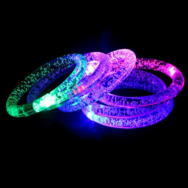 LED bracelet light up flashing Glowing bracelet Blinking Crystal bracelet Party Disco Christmas Gift Wristband Luminous Toys Multi-Color