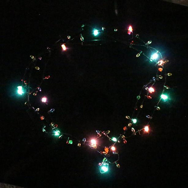 200PCS Led Necklace Necklaces Flashing Beaded Light Toys Christmas gift DHL Fedex Fast 