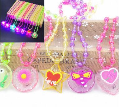 Acrylic LED Necklace Light Up Necklace Toys Children Kids Novelty Flashing Halloween Club Pub Birthday Halloween Party