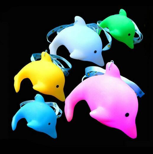 Colorful Blue Pink White Yellow Green Toys Dolphins Colors Dolphins LED Necklace Toys YH969