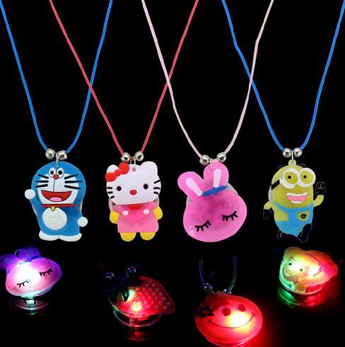 LED Light Necklace Flash Necklace Shine Love Star Moon Butterfly Necklace Mix multiple styles YH372