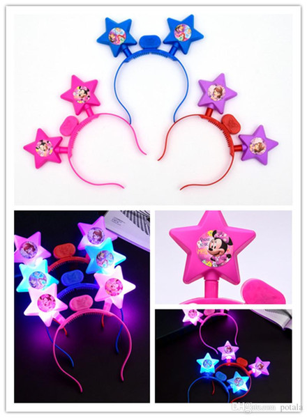 Hot Five Star Hairband Party Rave Toys Lighting up Devil Headband Hairpin For Adults&Kids Halloween Xmas Easter Concert Cheering Head Bands