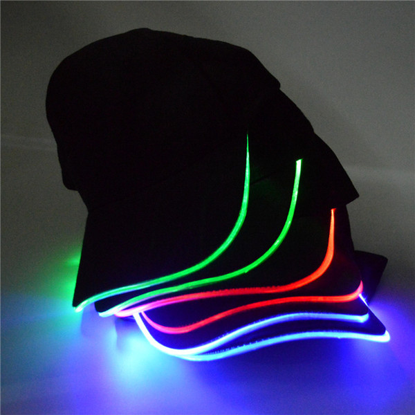 LED Light Up Glow Baseball Hat unisex Led Luminous Party Baseball Hats led ball caps glow up hats for club party sports