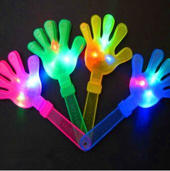 28cm Flash LED Luminescent Hands Clap Luminous Party Supplies Light Hand Clapping Device Luminous Palm Party Supplies CCA10500 500pcs