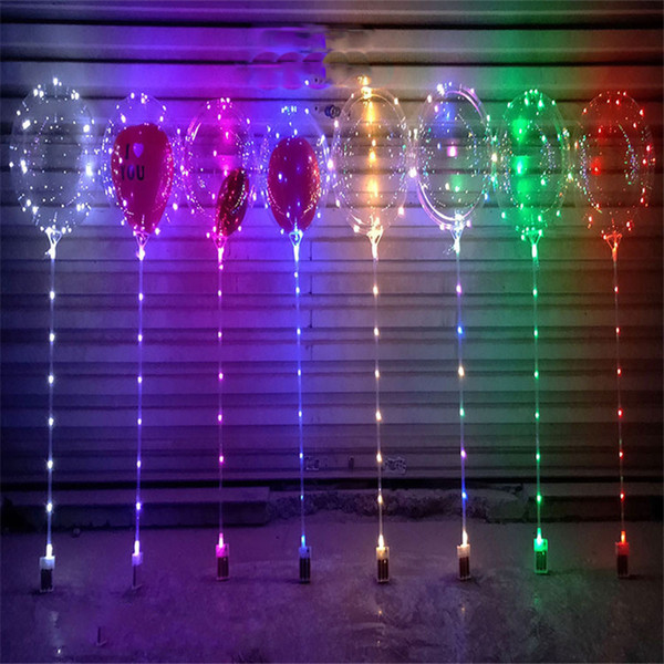 18 inch LED lights CLEAR Bobo ball colorful light night light balls balloon air balloon Christmas Wedding Party children home Decoration