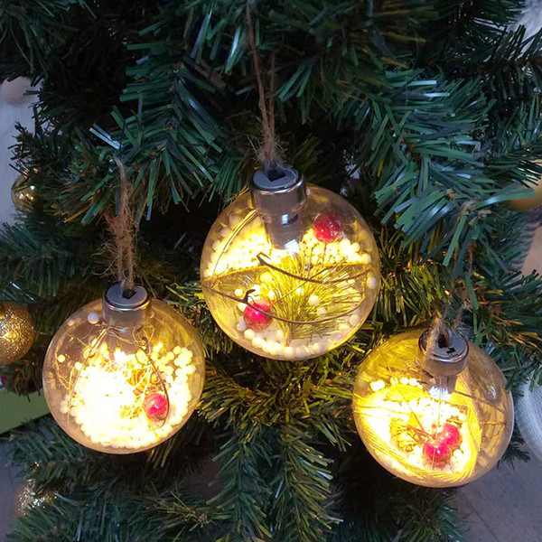 20PCS LED Christmas Decoration Pendant Christmas Tree Pendant Hanging Home Ornament Christmas Decoration Ball Baubles Balls