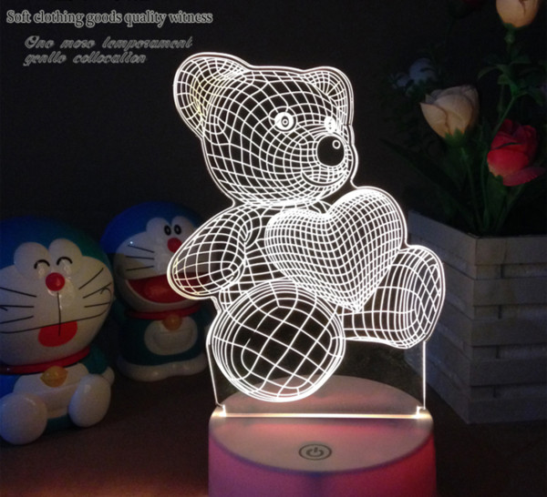 3d nightlight led radio lamp bedroom bedside lamp creative stereo dream mini luminous lamp birthday gift