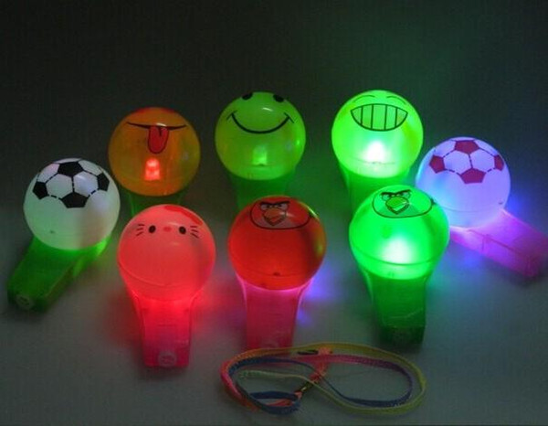 Flash whistle luminous whistle bar whistle expression Christmas Children's toys wholesale supply stall