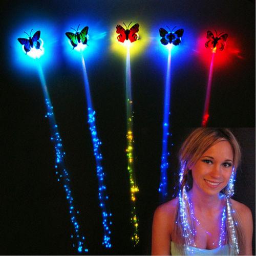 Led Hair Flash Braid Hair Decoration Fiber Luminous Braid for Halloween Christmas Birthday Wedding Party Holiday Night Lights Decoration