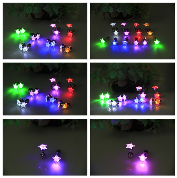 Hot Sale little Star shape Flashing earring LED earrings stud earrings sweet Flashing earring party Christmas gift