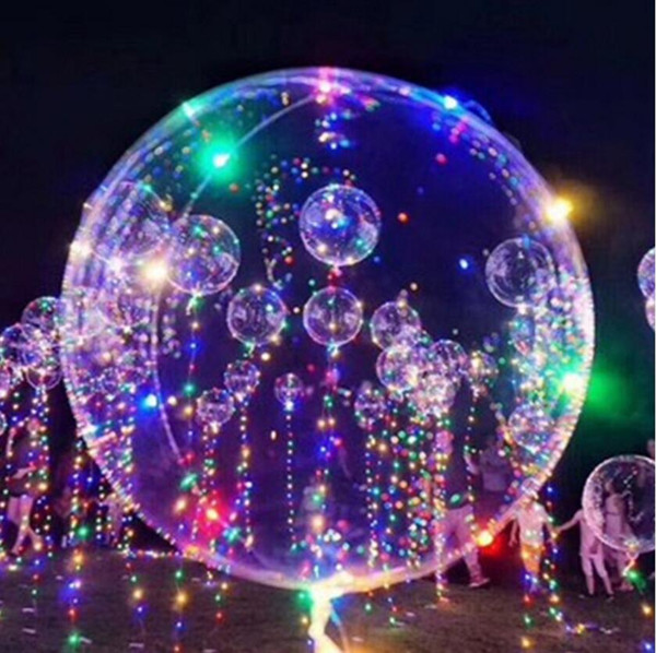 LED Light Up Balloons Flashing Latex Party Balloon 3M Glow Balloons for Parties Birthdays and Christmas Halloween Wedding Decorations gift