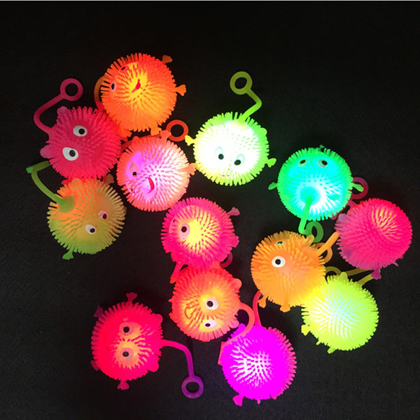 Luminous Balls Light-Up/luminous Toy Smile Jump Fluffy Ball Luminous LED Bouncy Ball Kids Gift Halloween/Christmas Led Toys