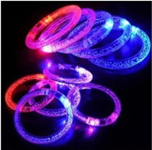 LED toys bangle Acrylic flash bracelet glow stick bracelet electronic LED light-emitting toy party toys amazing