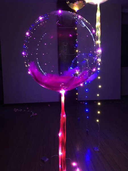 LED Bobo Balloon 2 Pack with 3m Led String Copper Lights, Flashing Latex Party Balloon Perfect for Wedding Celebrations Party Bar Nightclub