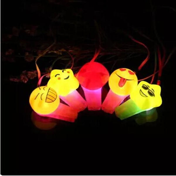 LED whistles cartoon faces Bar Night whistle whistle children's toys stall selling wholesale supply