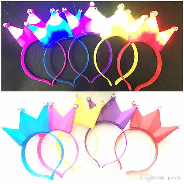 Crown Hairband Party Rave Toys Lighting up Devil Headband Hairpin For Adults&Kids Halloween Xmas Easter birthday Concert Cheering Head Bands