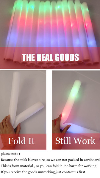 30pcs Multi Color LED Foam Glow Stick Fluorescent Light Sticks For Concert Party Cheering Sticks Wedding LED Light