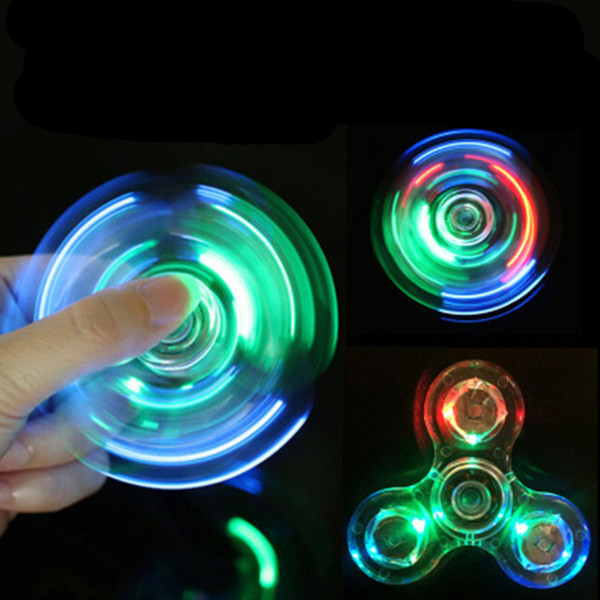 Luminous LED light Fidget Spinner Hand Top Spinners Glow in Dark Light EDC Figet Spiner Batman Finger Stress Relief Toys