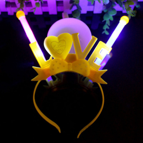 Women Light Up Tentacle Antenna Love Headbands LED Blinking Flashing Party Supply Led Rave Hair Accessories Toy