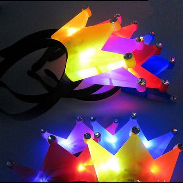 Women Girls Princess Light Up Headband Flashing Crown Blinking LED Fun Party Decoration Adult Kids Led Rave Hair Accessories Toy